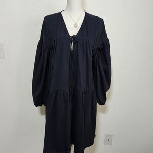 Asos boho keyhole opening with ruffle tiered and balloon style sleeves size 10